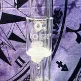 Rock Glass 14mm Male 90 degree 25mm Bucket White Bottom Quartz Banger