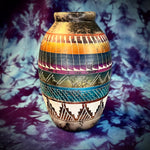 5.25” Navajo Pottery w/ Dreamcatcher, Signed by Sylvia Johnson