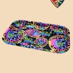 Trippy Psychedelic Mushroom Metal Rolling Tray