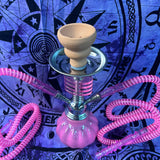 10" Zebra 2 Hose Omar Pink Hookah