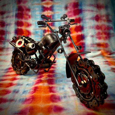 10.5" Hardware Sculpture Motorcycle