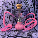 10" Zebra 2 Hose Omar Pink Hookah