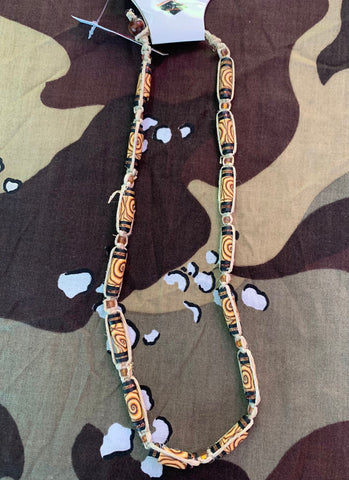 19" Tie Dye Glitter on Hemp Necklace