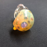 Dual Maria Clear Handpipe w/ Fumed Bowl & Front Dot by Leen Glass