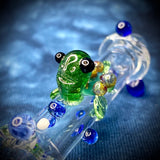 4.5" Glass Dab Straw w/ Sea Turtle by Sara Mac