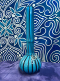 12" striped bulb w/low & mid rings soft glass waterpipe