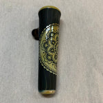 Sandblasted Sacred Geometry Chillum by Little B Glass