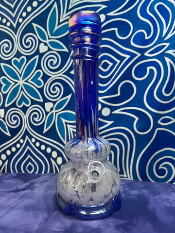 12" double bulb w/hat soft glass waterpipe