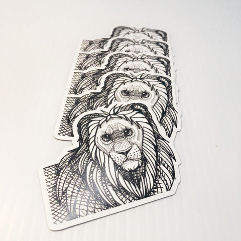 3x2.5” Diecut Kind-Eyed Lion Magnet