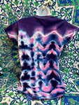 Large Wave V-neck Women's Tie-Dye T-Shirt by Don Martin