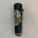 Sandblasted Sacred Geometry Chillum by Little B Glass