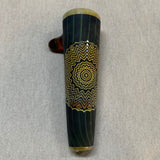 Sandblasted Sacred Geometry Chillum by Little B Glass