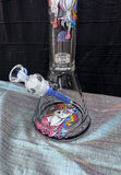 Cheech Glass - 16" 12mm UNICORN Decal Beaker Water Pipe - w/ 14M Bowl