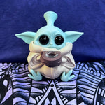 4.5" Baby Yoda Silicone Bubbler