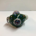 3.25" Multicolor Dotted Dichro Handpipe with White Carb