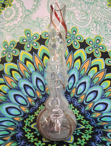 12” Multi Color Change Vase w/ Wrap Soft Glass Waterpipe