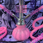 10" Zebra 2 Hose Omar Pink Hookah