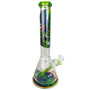 Cheech Glass - 16" 12mm Alien Decal Beaker Water Pipe - w/ 14M Bowl