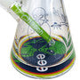 Cheech Glass - 16" 12mm Alien Decal Beaker Water Pipe - w/ 14M Bowl