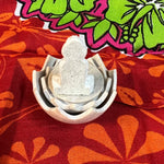 2" Soapstone Carved Lotus Buddha Incense Holder