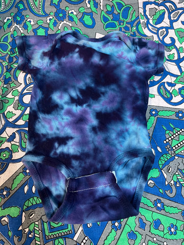 6 Month Tie-Dye Crinkle Baby Onesie by Don Martin