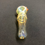 Dual Maria Fumed Handpipe w/ Light Purple Front Dot by Leen Glass