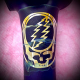 3.5" Dual Image Grateful Dead Sandblasted Handpipe by 207 Glass