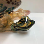 5.5" Funky Fumed Sidecar Sherlock with Flowers, Textured End, Worked Bowl & Alien Decor