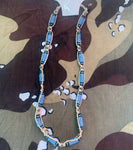 19" Tie Dye Glitter on Hemp Necklace