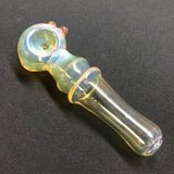 Dual Maria Fumed Handpipe w/ Light Purple Front Dot by Leen Glass