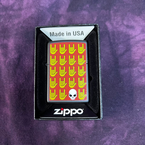 Zippo lighter rock and roll design