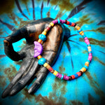 6.5" Maine-Made Bead Bracelet by Lori Williams - Purple Moon