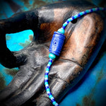 6.5" Maine-Made Bead Bracelet by Lori Williams - Brilliant Blue Barrel