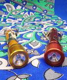 3.5" Flashlight Pipe on Keychain-Red or Brass Color