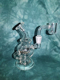 5" Rock Glass Mini Recycler Dab Rig-*Glass Dab Rig 3*