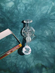 5" Rock Glass Mini Recycler Dab Rig Clear Glass with 10mm Male Banger-*Glass Dab Rig FOUR*