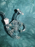 5" Rock Glass Mini Recycler Dab Rig Clear Glass with 10mm Male Banger-*Glass Dab Rig FOUR*