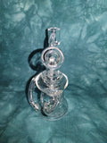 5" Rock Glass Mini Recycler Dab Rig Clear Glass with 10mm Male Banger-*Glass Dab Rig FOUR*