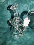 5" Rock Glass Mini Recycler Dab Rig Clear Glass with 10mm Male Banger-*Glass Dab Rig FOUR*