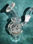 5" Rock Glass Mini Recycler Dab Rig Clear Glass with 10mm Male Banger-*Glass Dab Rig FIVE*