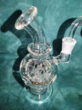 5" Rock Glass Mini Recycler Dab Rig Clear Glass with 10mm Male Banger-*Glass Dab Rig FIVE*