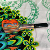 Colorful Diamond Wood Swivel Lid Handpipe