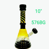 10" Rock Glass Multicolored Beaker