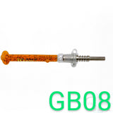 Rock Glass Tiger Print Glass Nectar Collector with 14mm Titanium Tip