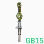 Rock Glass Donut Hole Dab Glass Nectar Collector with 14mm Titanium Tip