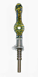 Rock Glass Donut Hole Dab Glass Nectar Collector with 14mm Titanium Tip