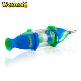 Waxmaid Glass Silicone Nectar Collector Kit with 10mm Male Titanium Dab Nail