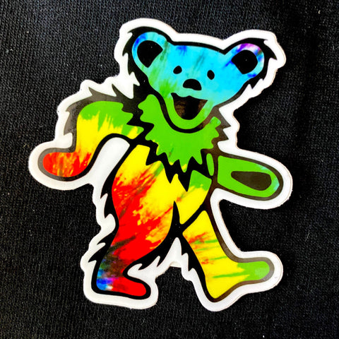 3.5x2.75” Tie-Dye Dancing Bear Sticker