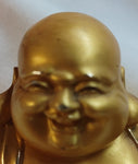 4.5" Gold Resin Laughing Buddha Figurine