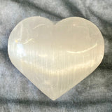 Selenite Crystal Polished Heart from Mexico
